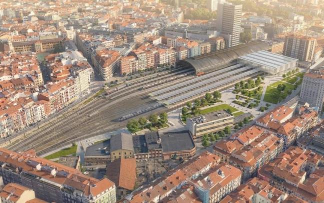 Así será la estación provisional para la llegada del TAV a Bilbao. Adif