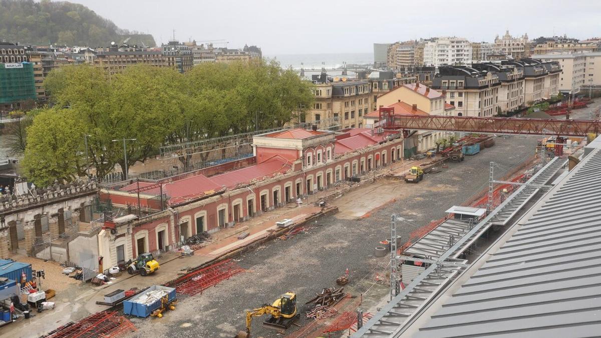 Imagen actual de la estación de tren de Donostia. 