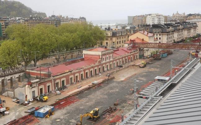 Imagen actual de la estación de tren de Donostia. 