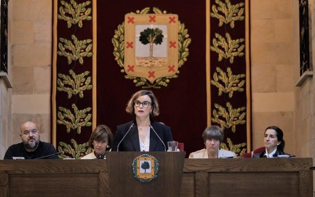 Elixabete Etxanobe en las Juntas Generales de Gernika. IMAGEN DE ARCHIVO