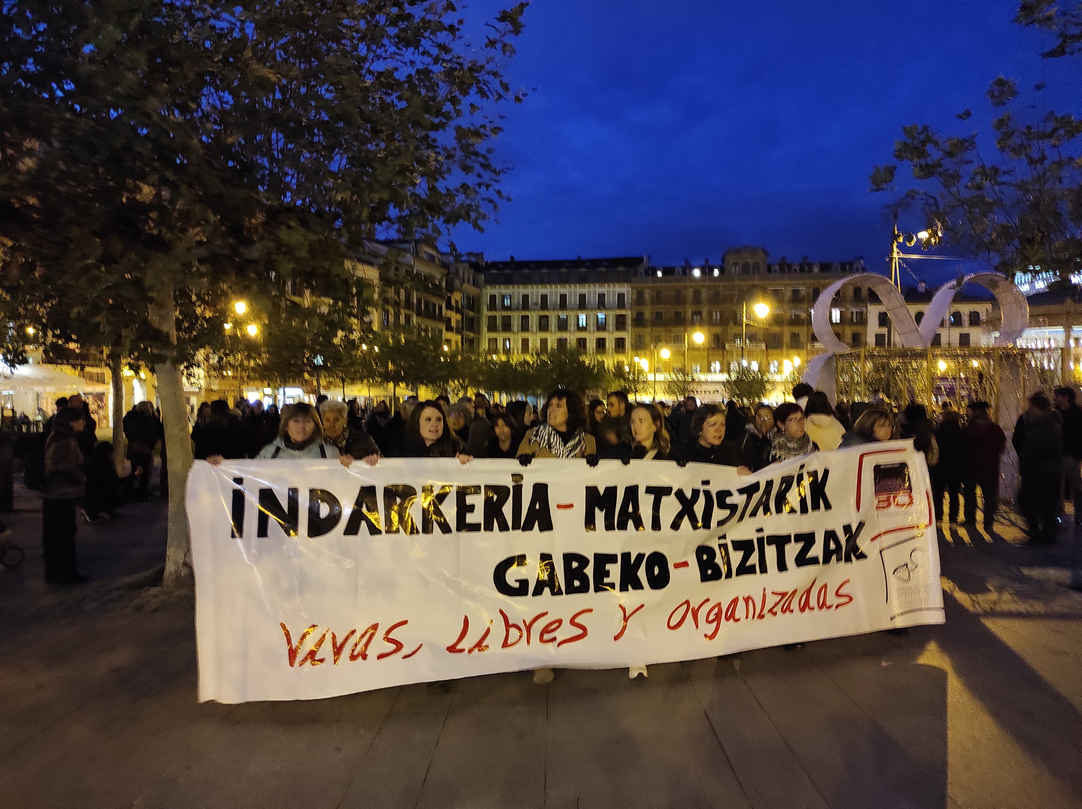 Manifestación convocada en Pamplona por el movimiento feminista para conmemorar el Día Internacional para la Eliminación de la Violencia contra las Mujeres. Foto: Europa Press (archivo).