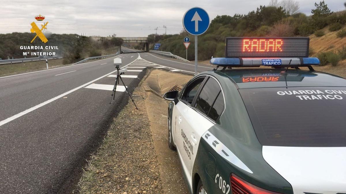 Control de velocidad. Foto: Guardia Civil