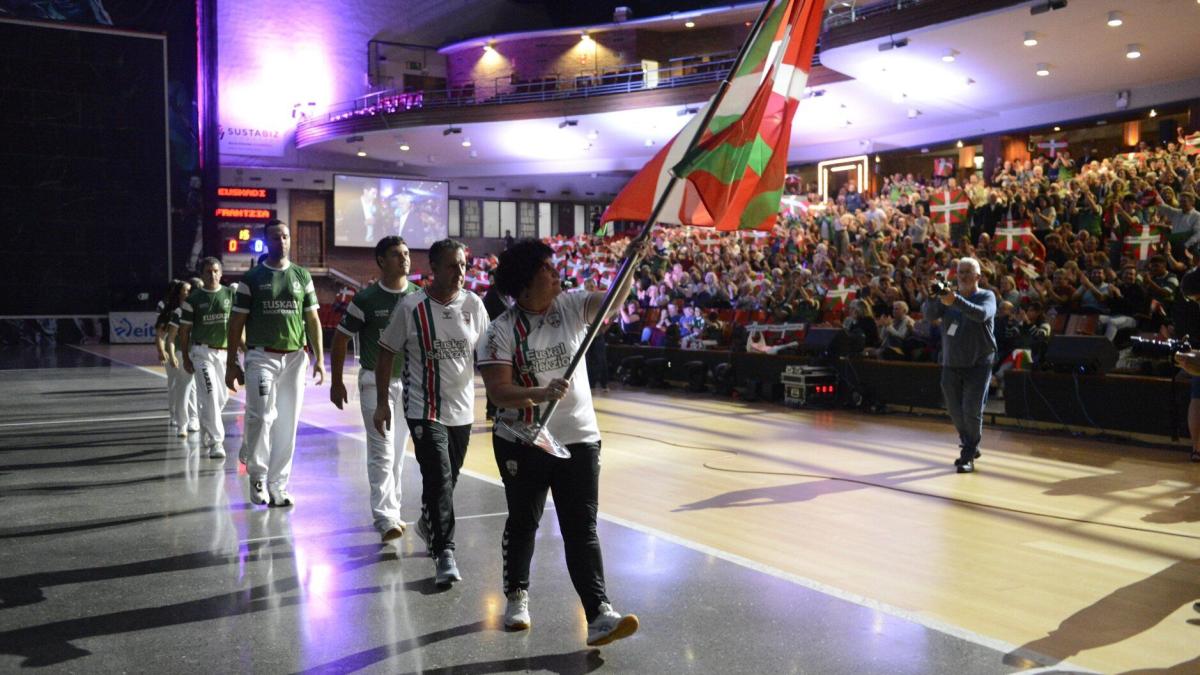 Ceremonia de inauguración de la Liga de Naciones de cesta punta. MIGUEL ACERA