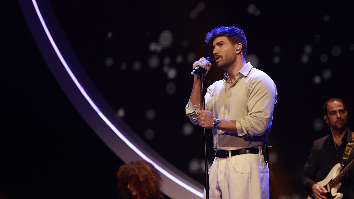 El cantante Pablo Alborán en la entrega de los Premios Cadena Dial