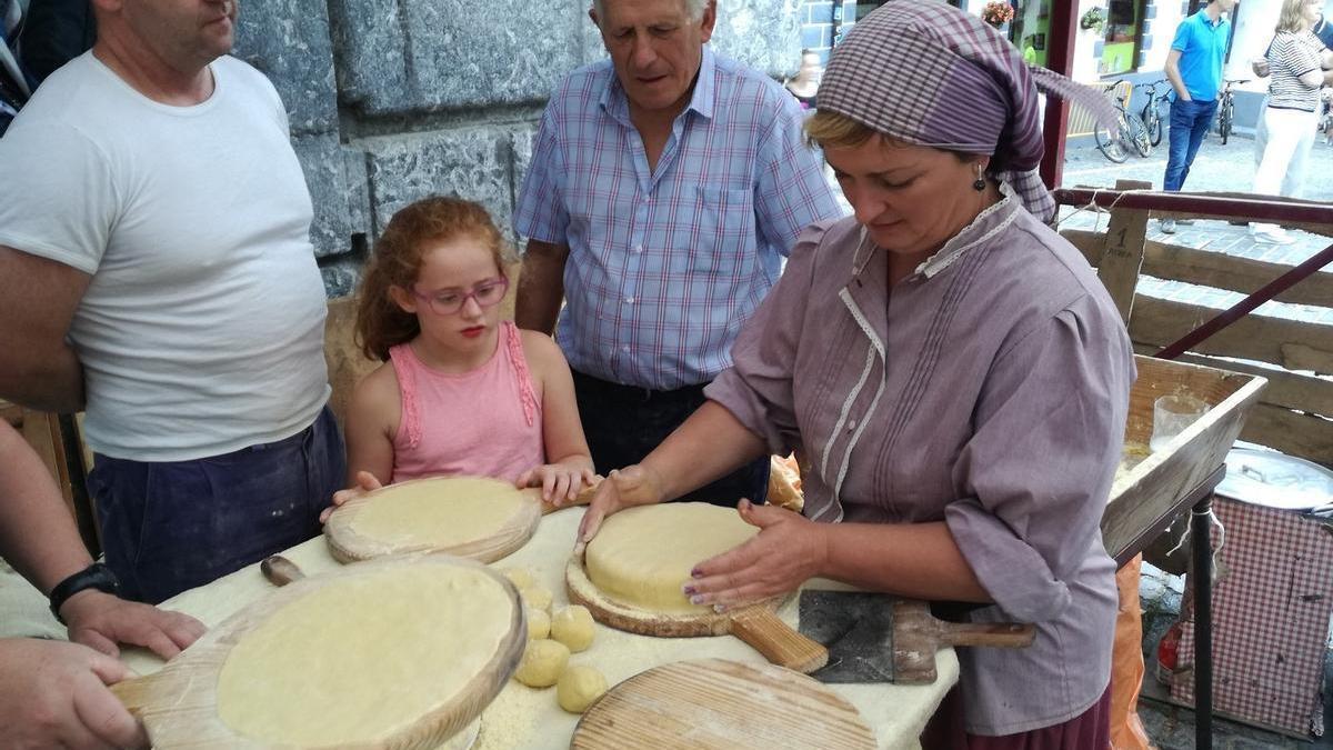 Preparación de talo en una feria