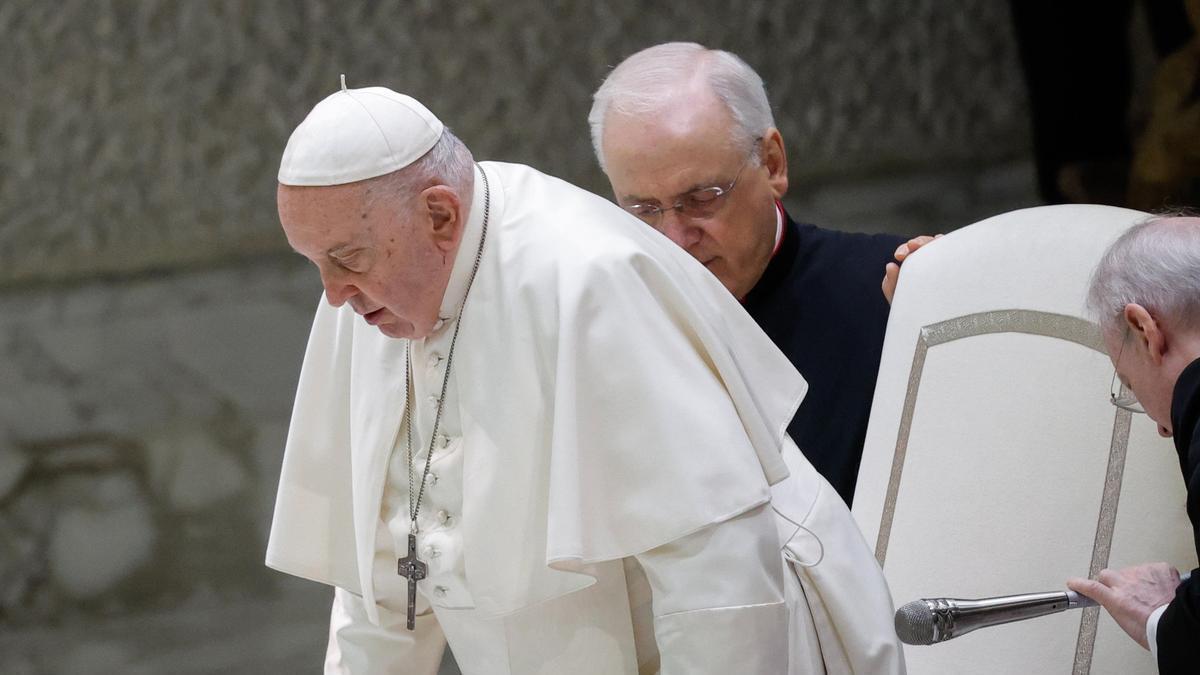 El Papa Francisco durante su audiencia semanal en el Vaticano.