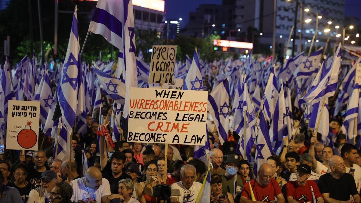 Tel Aviv ha sido testigo, una semana más, de la concentración más multitudinaria.