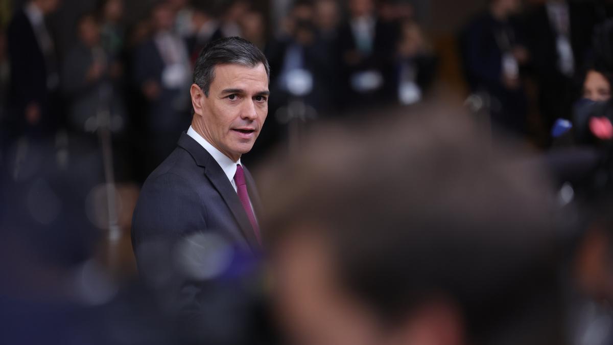 Pedro Sánchez a su llegada a la reunión del Consejo Europeo en Bruselas.