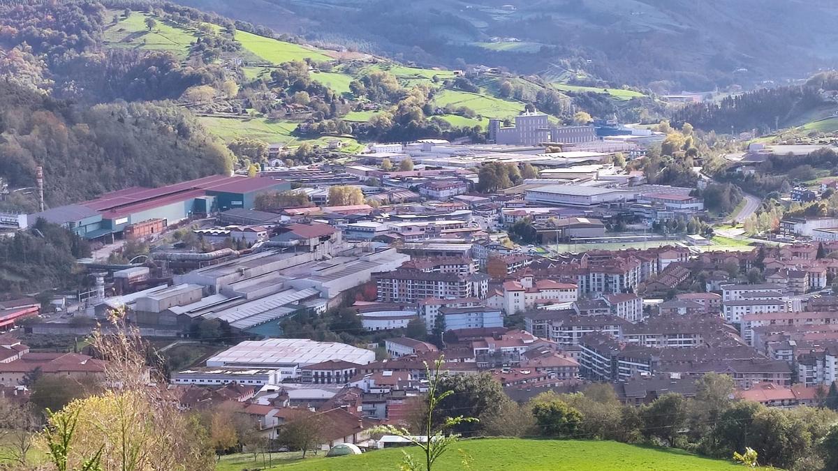 Vista general del casco urbano de Azpeitia