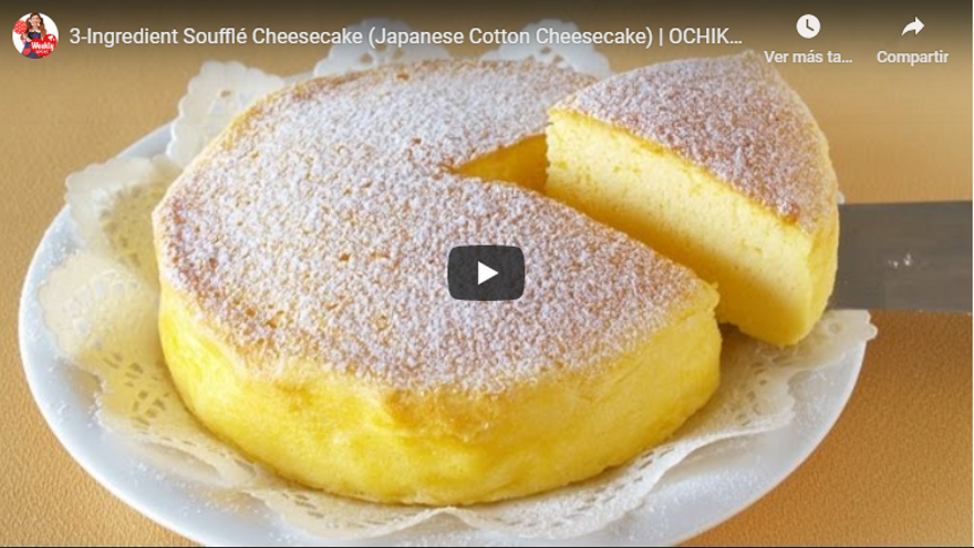 'Cotton-Soft japanese Cheesecake' o 'Cheesecake de tres ingredientes'