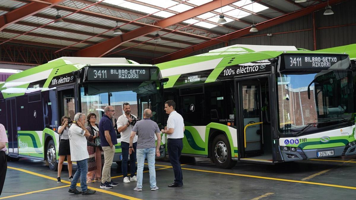 La electrificación de la flota de Bizkaibus, otra de las apuestas para mejorar el transporte.