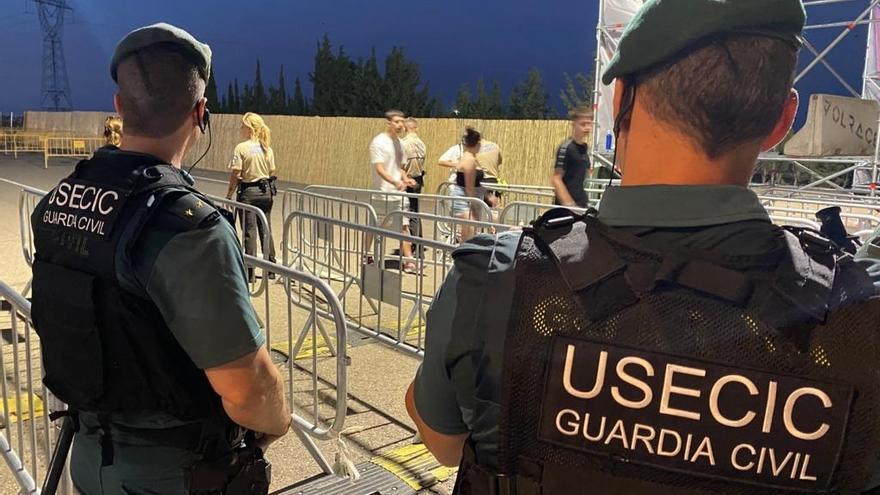 Dispositivo de seguridad con motivo del festival Zuera Sound.