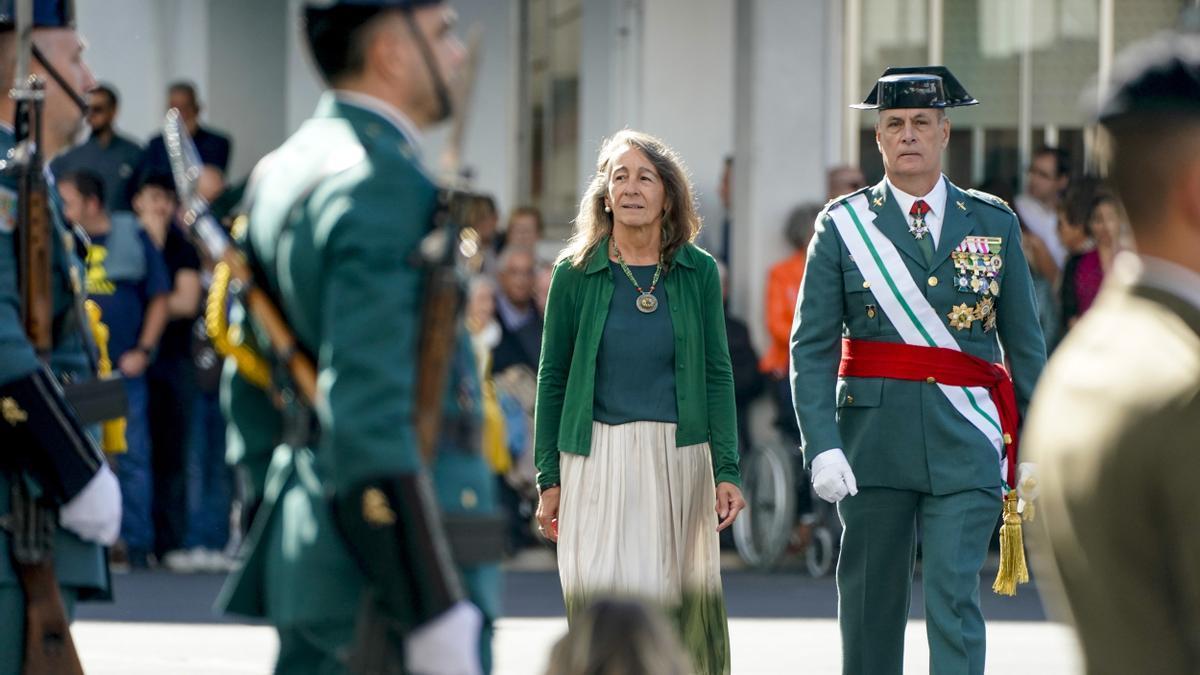 Marisol Garmendia durante el acto de la Guardia Civil en Euskadi
