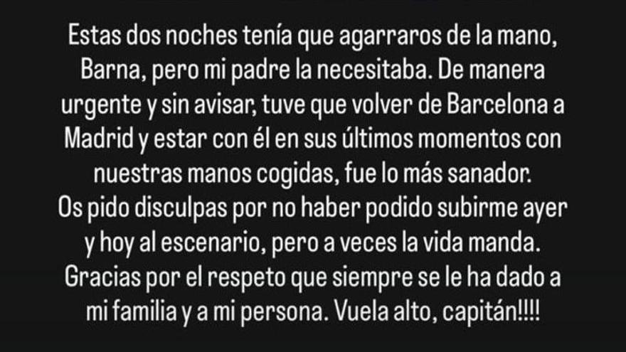 El mensaje de Dani Martín a su padre