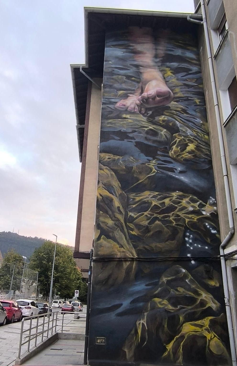 Imagen completa del mural creado en Arraibi