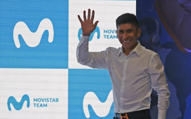 El ciclista colombiano Nairo Quintana, en su encuentro con la prensa. El ciclista colombiano Nairo Quintana, en su encuentro con la prensa.