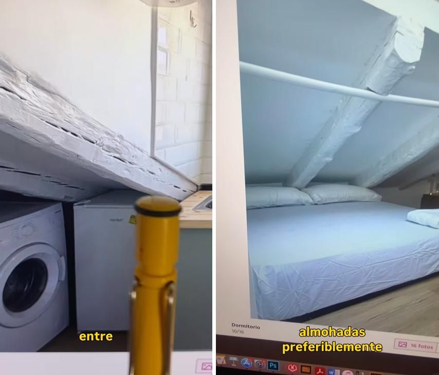 Las vigas y el tejado abuhardillado complicarán seguro un un poco el día a día.
