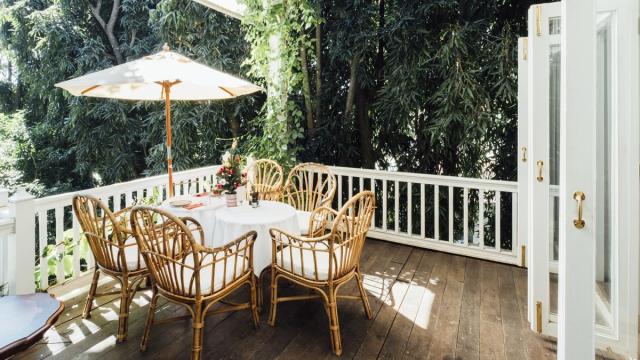 Terraza en exterior.