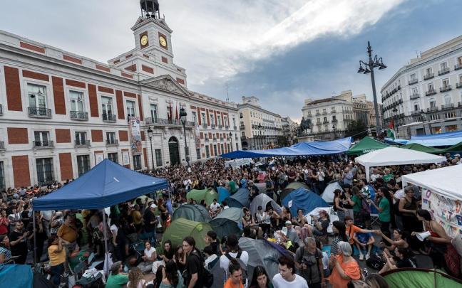 La crisis de vivienda deriva en una acampada en Sol y movilizaciones en el Estado