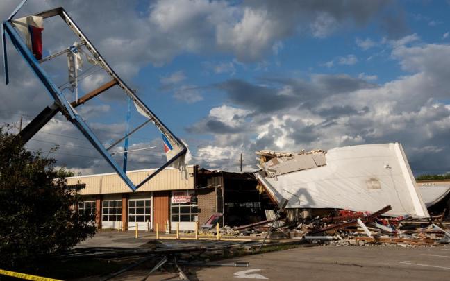Daños del tornado en Texas