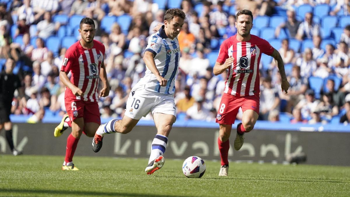 Olasagasti en el último encuentro de La Liga ante el Atlético de Madrid. / RUBEN PLAZA