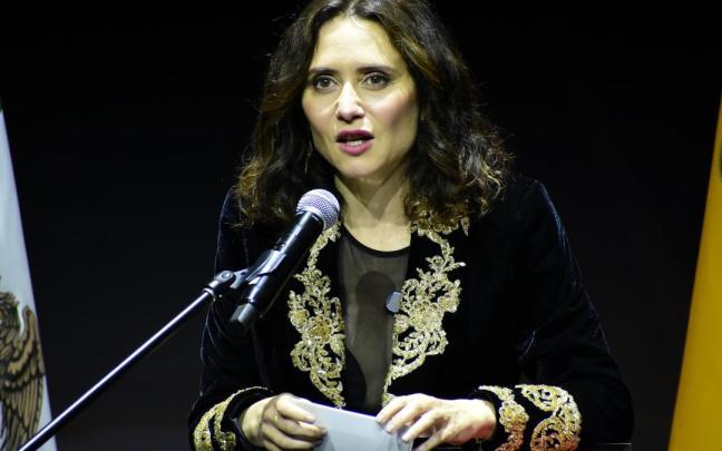La presidenta de la Comunidad de Madrid, Isabel Diaz Ayuso, durante su estancia en México.