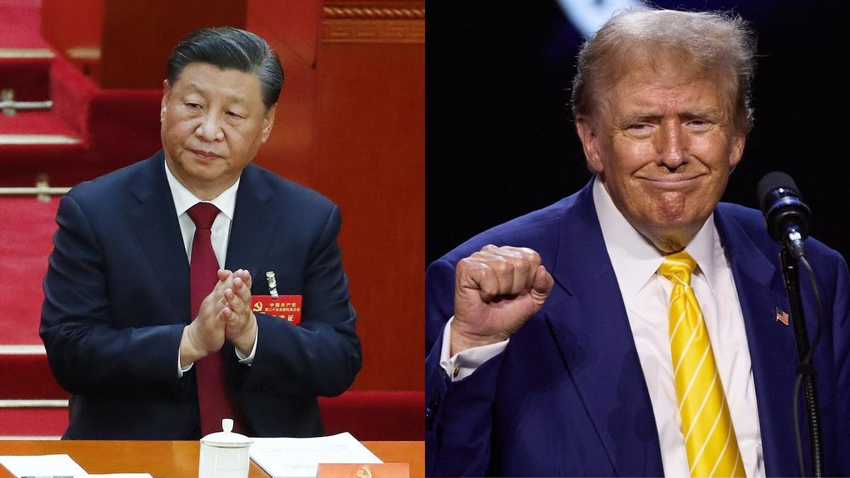 El presidente chino Xi Jinping y el presidente electo de Estados Unidos Donald Trump