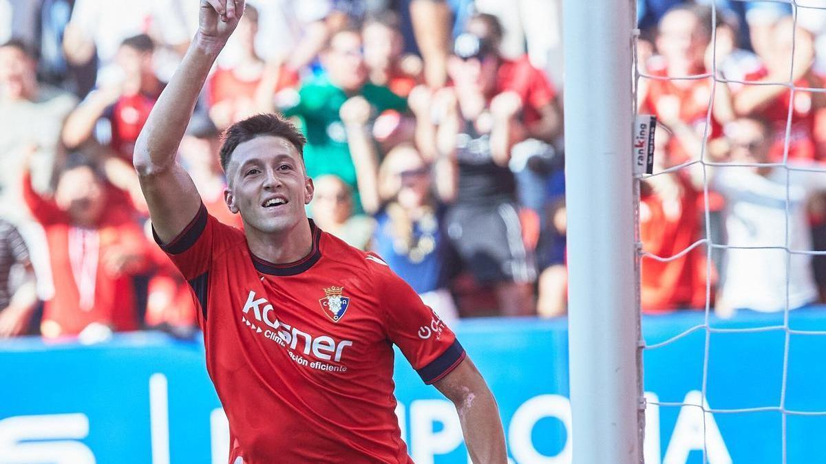 Abel Bretones celebra un gol con Osasuna / DN