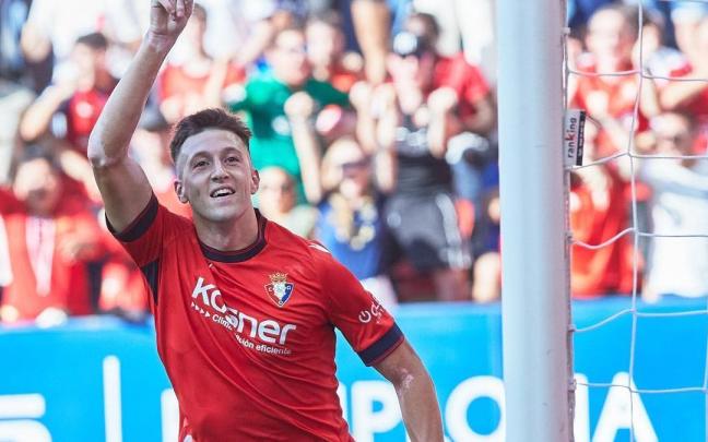 Abel Bretones celebra un gol con Osasuna / DN