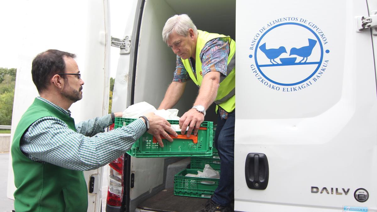 Recogida de alimentos para el banco de Alimentos de Gipuzkoa.