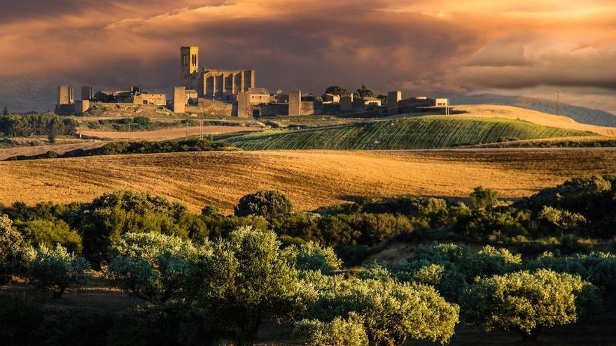 La iglesia de San Saturnino destaca sobre el Cerco de Artajona.