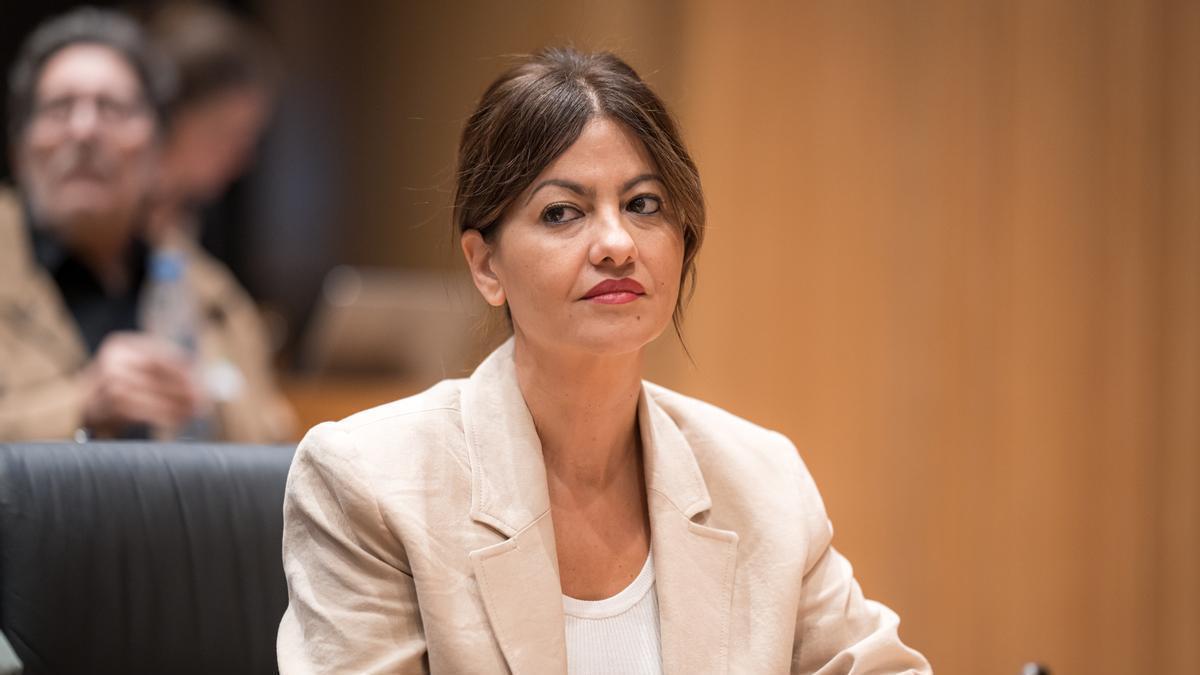 La ministra Sira Rego en la inauguración de la Conferencia Más Allá del Crecimiento, en el Congreso de los Diputados, el pasado 26 de septiembre.