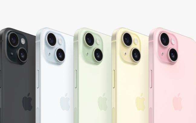 El nuevo iPhone 15 estará disponible en cinco colores. El nuevo iPhone 15 estará disponible en cinco colores.