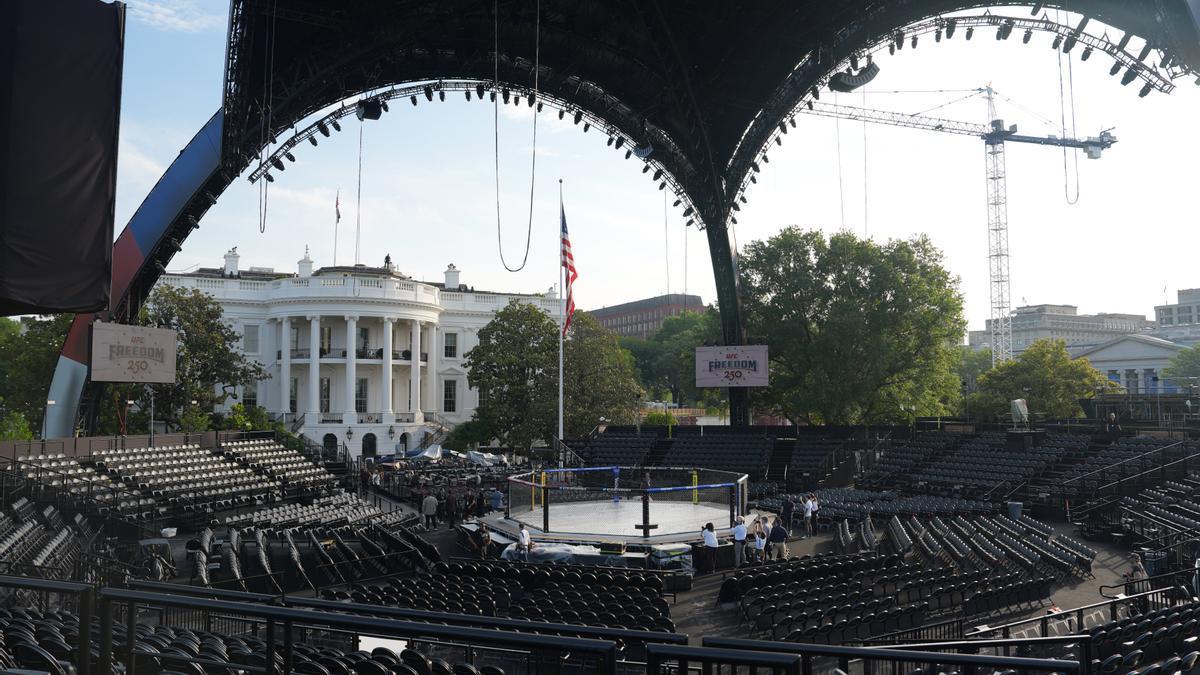 'La Garra', el ring instalado junto a la Casa Blanca.