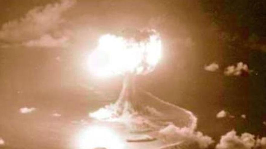 Imagen de la detonación de una bomba atómica.