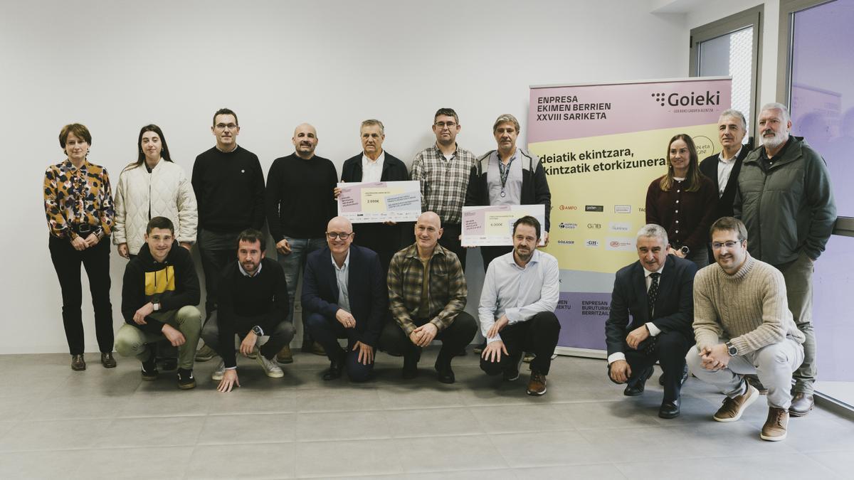 Entrega de premios del Concurso de Nuevas Iniciativas de Goieki, en Ordizia.