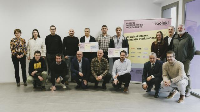Entrega de premios del Concurso de Nuevas Iniciativas de Goieki, en Ordizia.