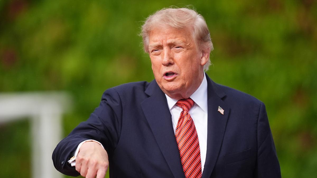 Donald Trump en su visita a Irlanda