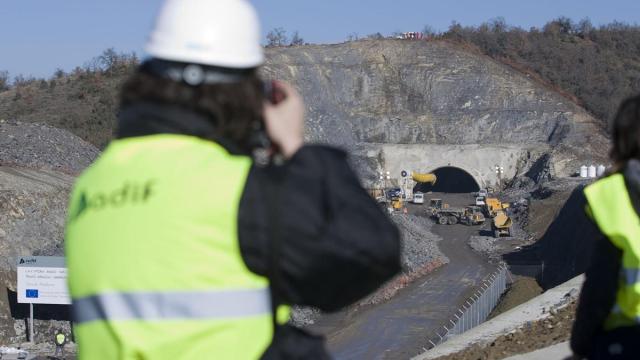 Tramo de las obras del tren de alta velocidad en Álava, en las inmediaciones del pueblo de Luko