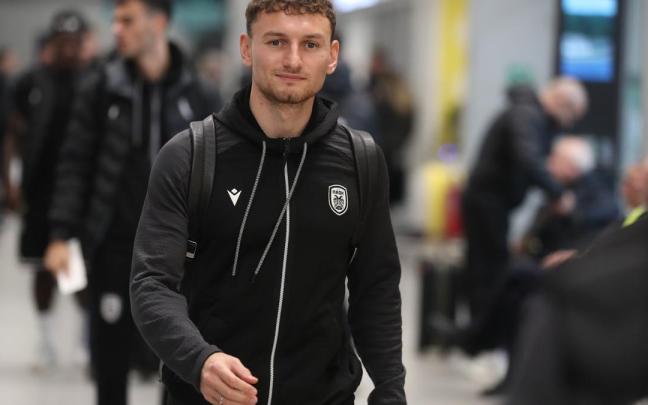El ruso Chalov, delantero titular del PAOK, este miércoles en Grecia antes de viajar a Donostia. / PAOK