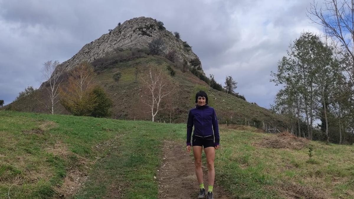 A punto de alcanzar la cima de Egoarbitza