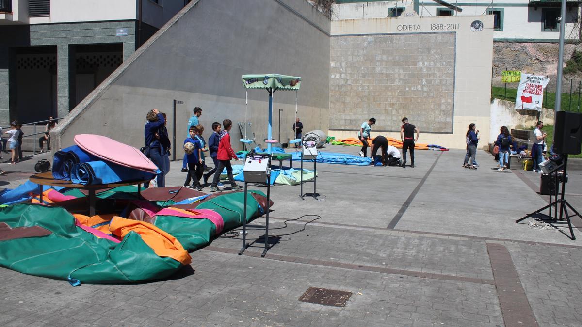 Hinchables deshinchados en Odieta.
