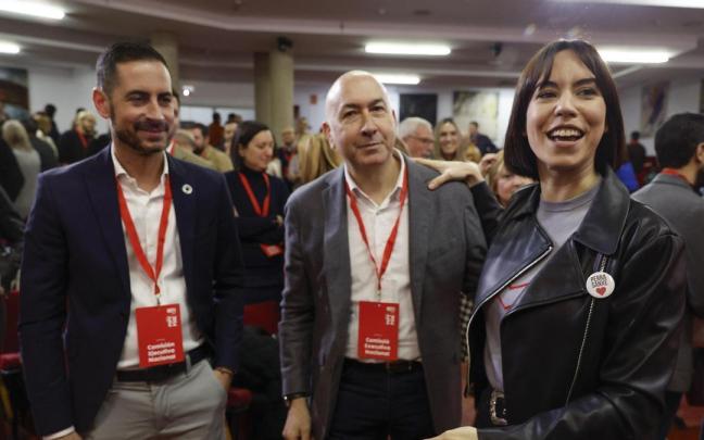 Diana Morant junto a Carlos Fernández Bielsa (i) y Alejandro Soler (c).