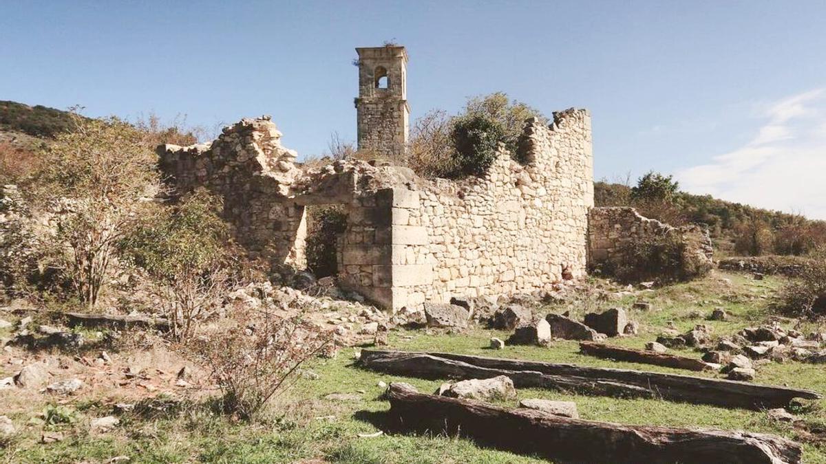 Perspectiva de las ruinas de Ochate