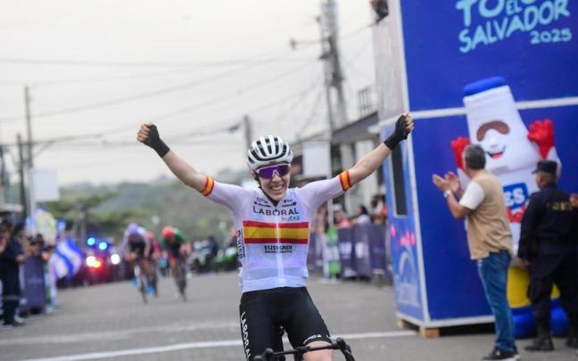 Usoa Ostolaza fue la mejor de la primera etapa del Tour de El Salvador. / Laboral Kutxa Usoa Ostolaza fue la mejor de la primera etapa del Tour de El Salvador.
