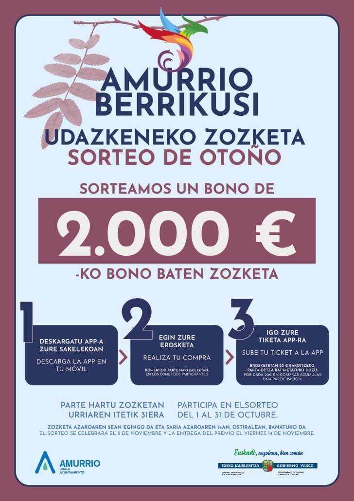 Cartel anunciador del sorteo de otoño