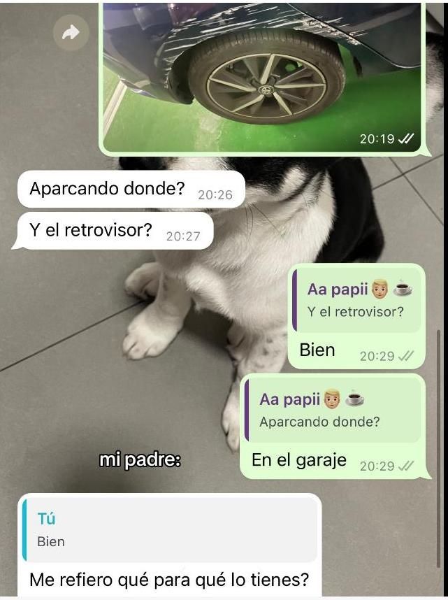La conversación de @carlaaamartiiinez con su padre.