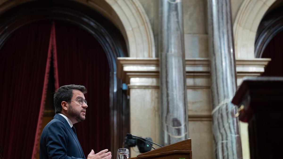 Pere Aragonès, en el Debate de Política General en el Parlament.