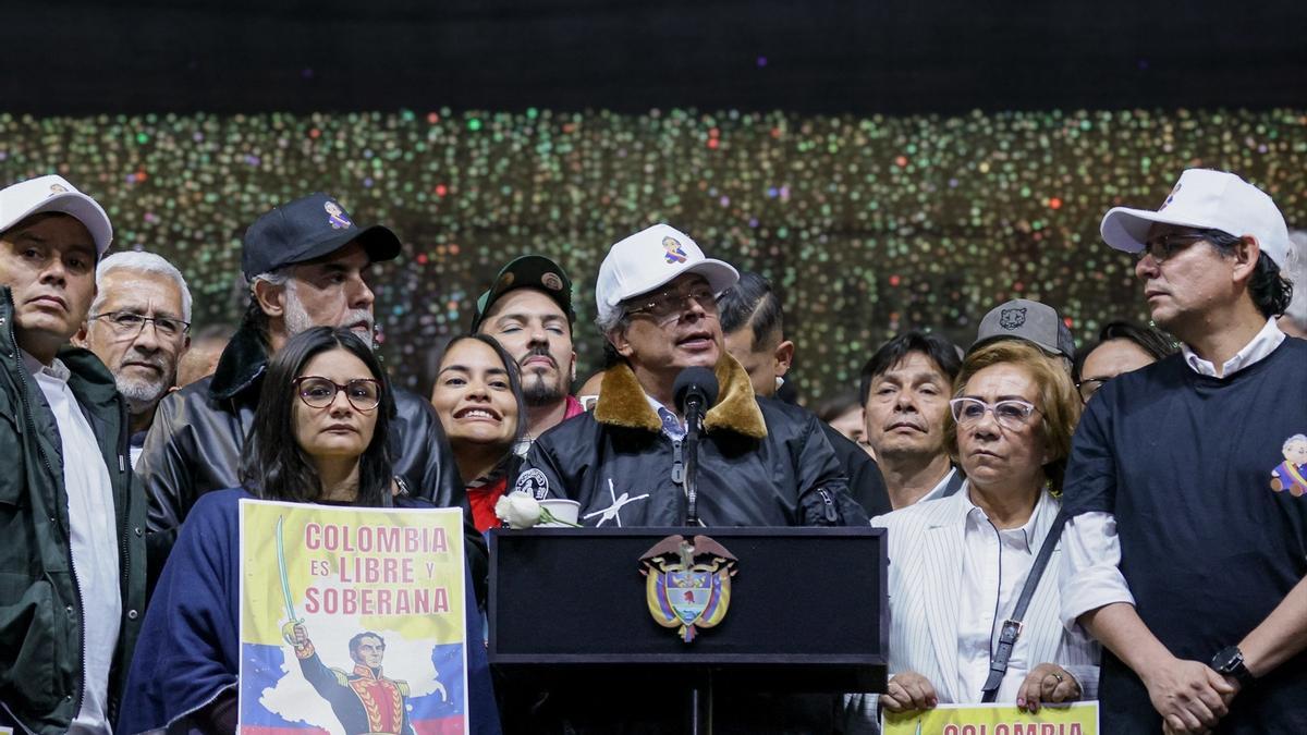 El presidente de Colombia, Gustavo Petro, en un acto público.