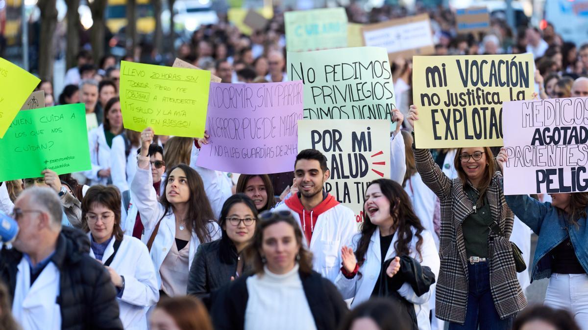 Imagen de la huelga de médicos.
